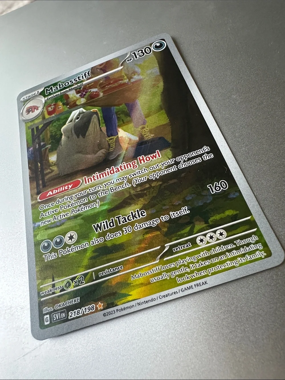 Mabosstiff Holo Rare Pokémon Card